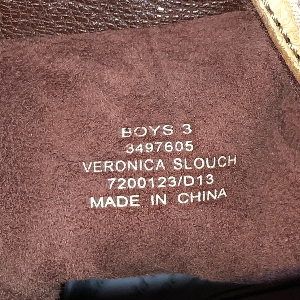 Frye Veronica Slouch Cognac Woman's Size 5 Boys Size 3 - Picture 5 of 16
